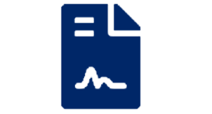 Insurance receipt for roadside assistance blue icon